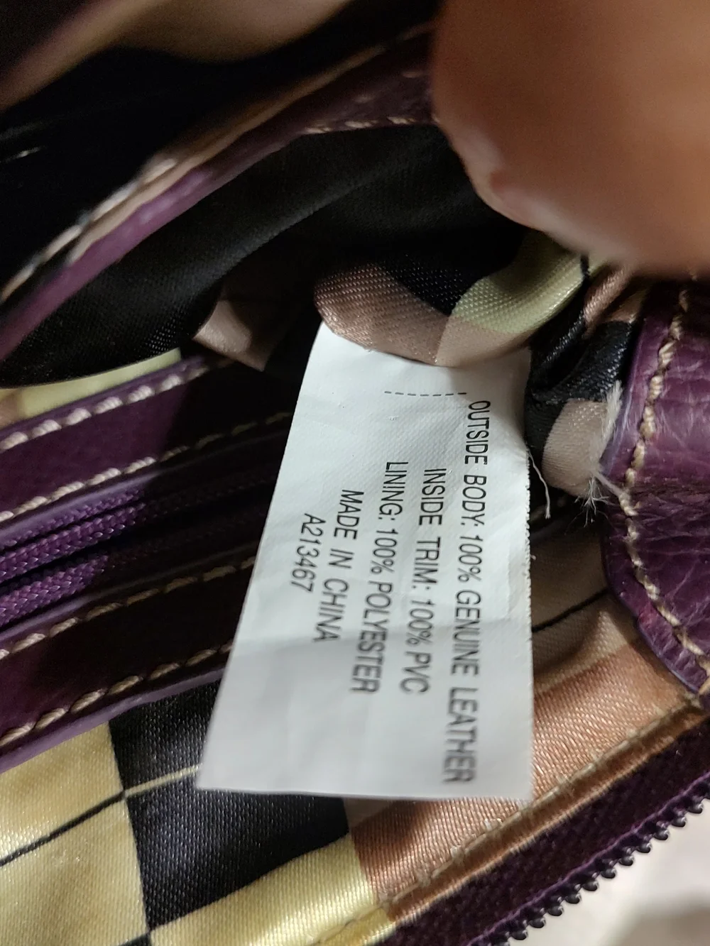 Tignanello Purple Leather Crossbody Bag - Picture 15 of 15